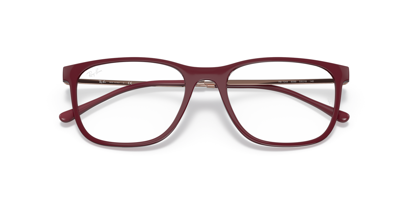 Armazones Ray-Ban RX7244, Red Drk, 53/18