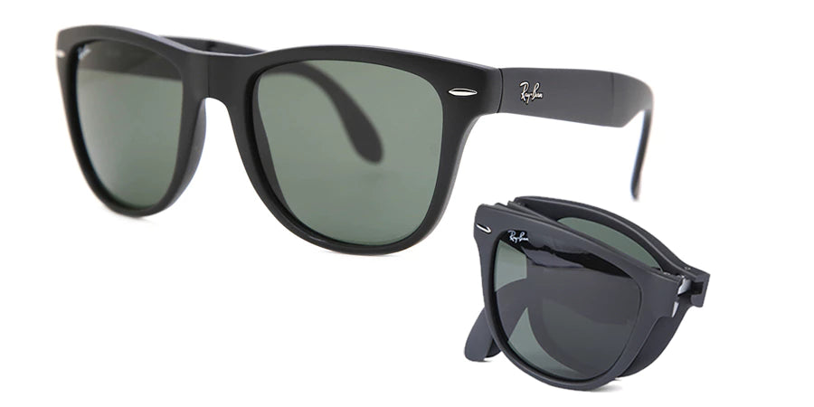 Anteojos de Sol Ray-Ban Folding Wayfarer 4105, Blk Mat, Grn