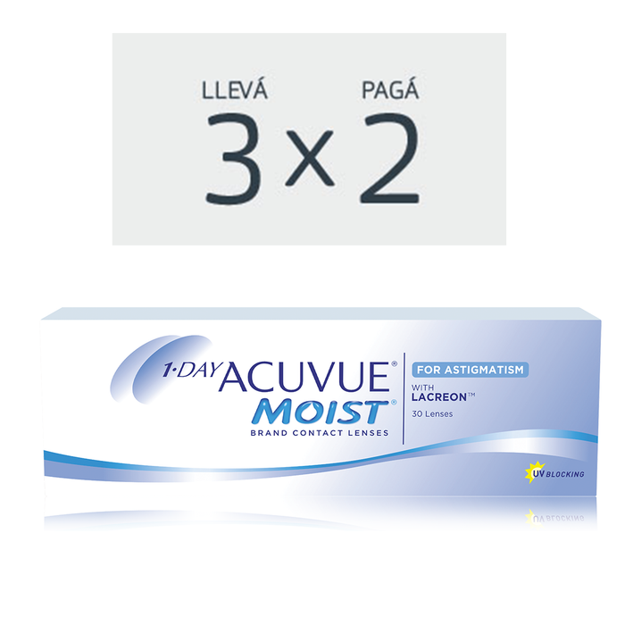 Lentes de contacto Acuvue Moist 1 Day para astigmatismo