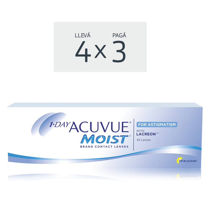 Lentes de contacto Acuvue Moist 1 Day para astigmatismo