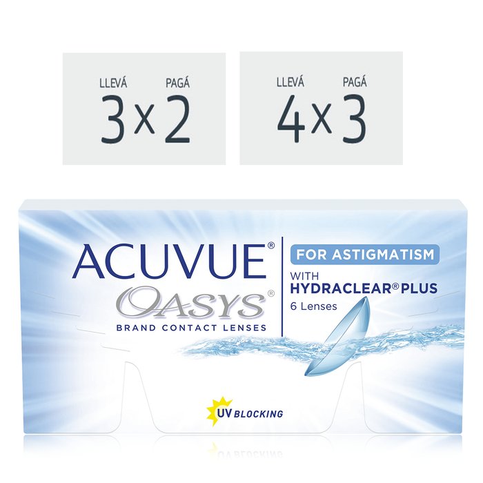 Lentes de contacto Acuvue Oasys para astigmatismo