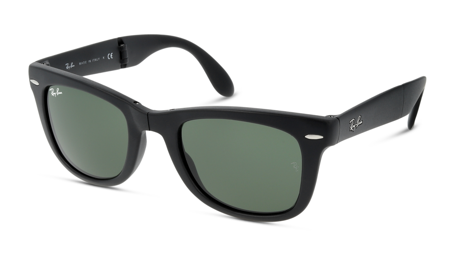 Anteojos de Sol Ray-Ban 4105 Folding Wayfarer, Blk Mat, Grn